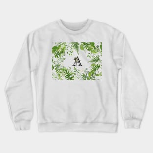 Heron with letter A Crewneck Sweatshirt